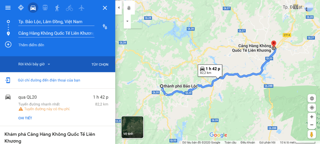 Cách đi đến Bảo Lộc từ sân bay Liên Khương?