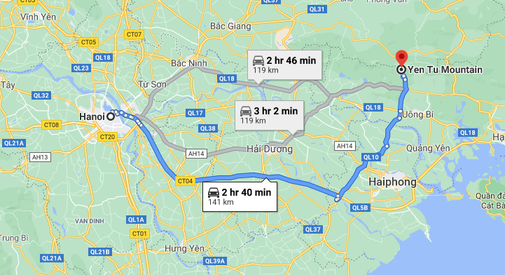 thuê xe đi Yên Tử