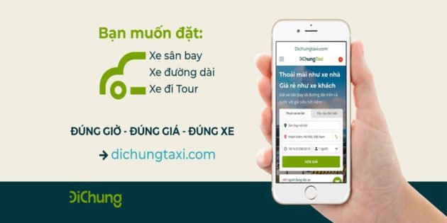 App chạy xe sân bay Nội Bài của Đi Chung